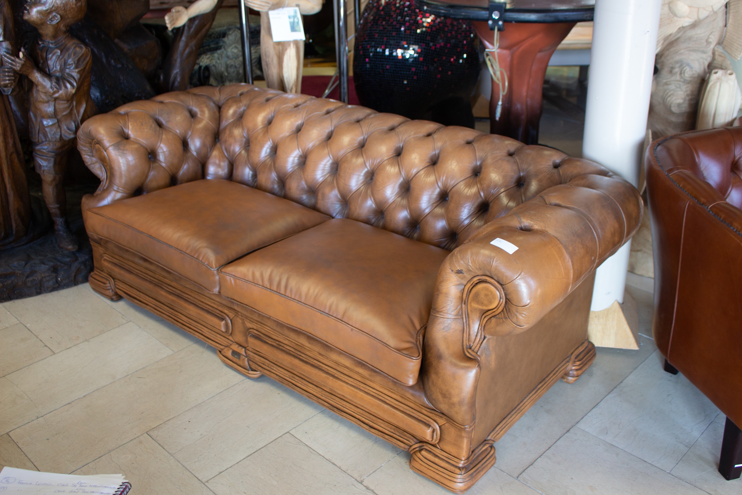 Leatheer Chesterfield sofa by Dellbrook of England