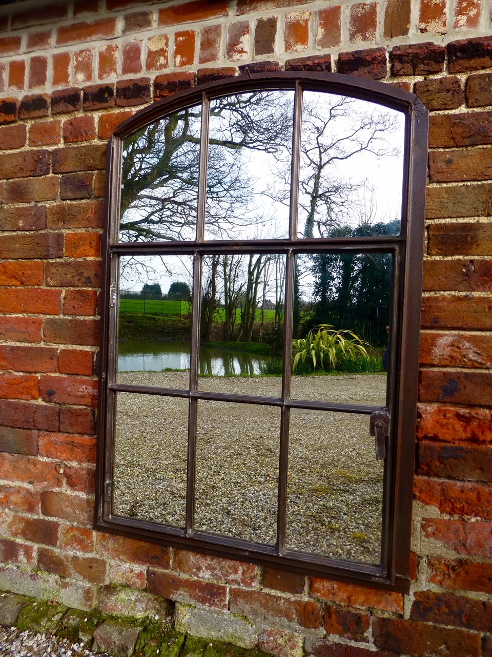 Dutch Cast Slow Arch Window Mirror