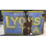 Early 20th Century enamelled Lyons Tea Sign