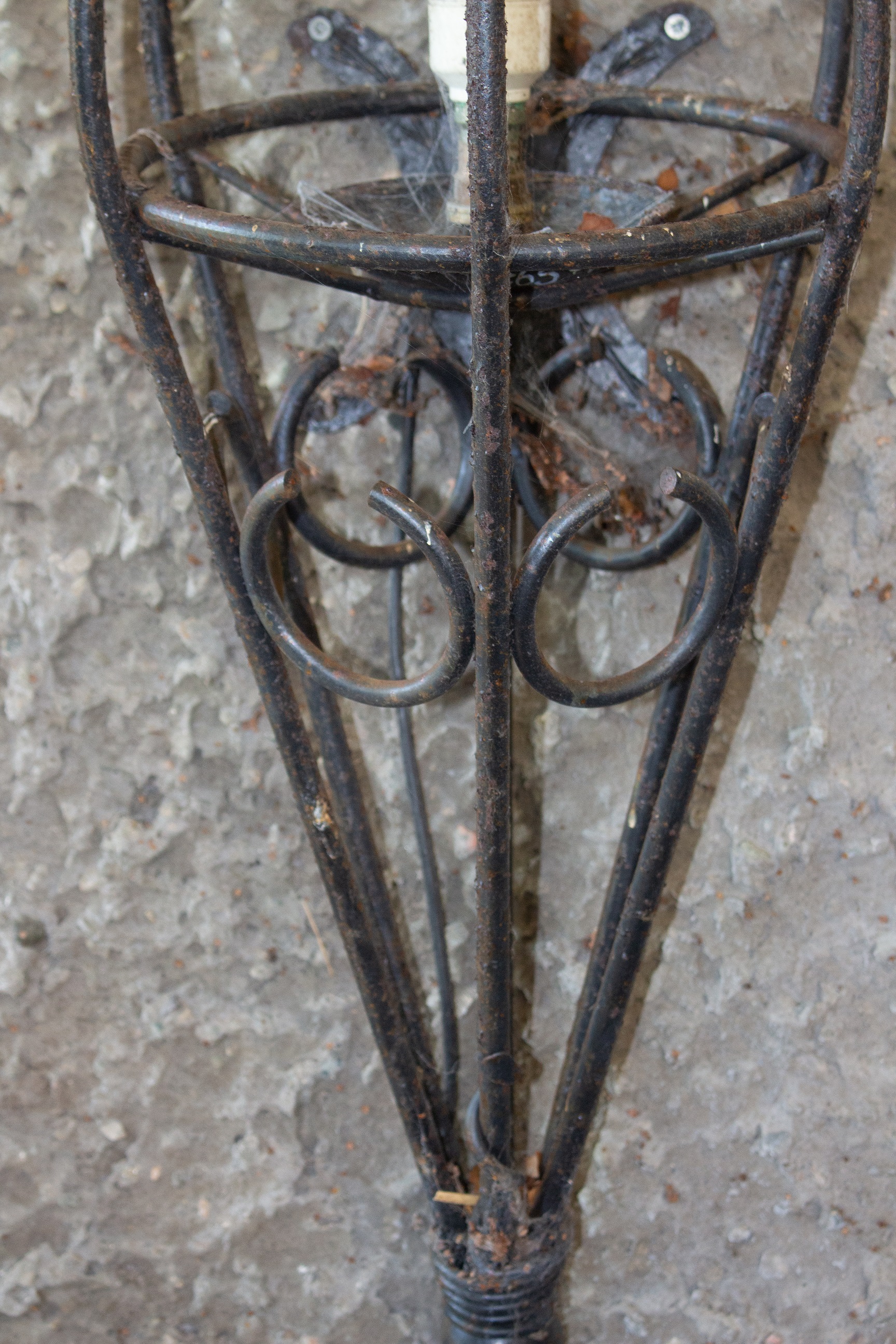 Pair of large steel wall bracket lights - Image 5 of 5