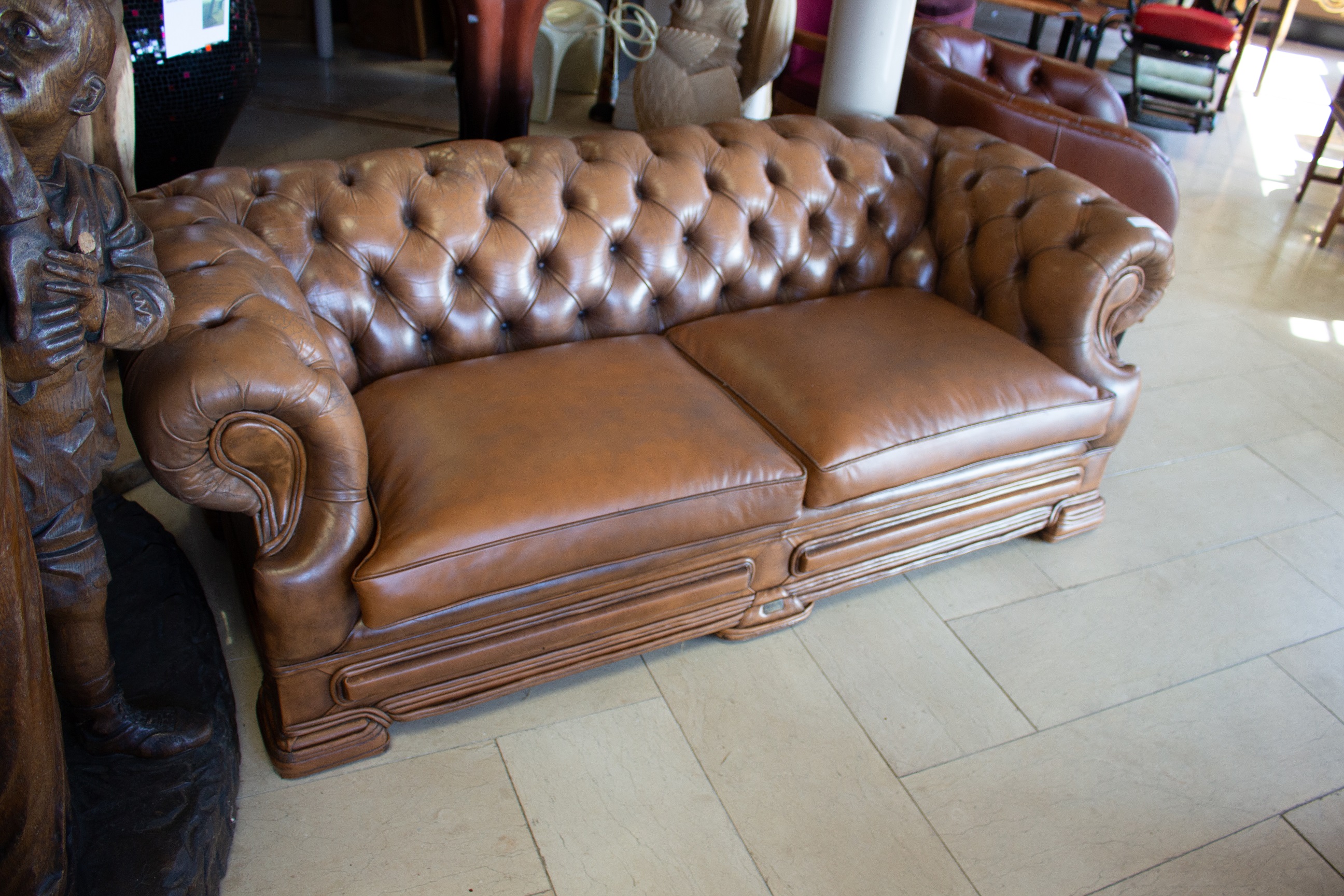 Leatheer Chesterfield sofa by Dellbrook of England - Image 2 of 3