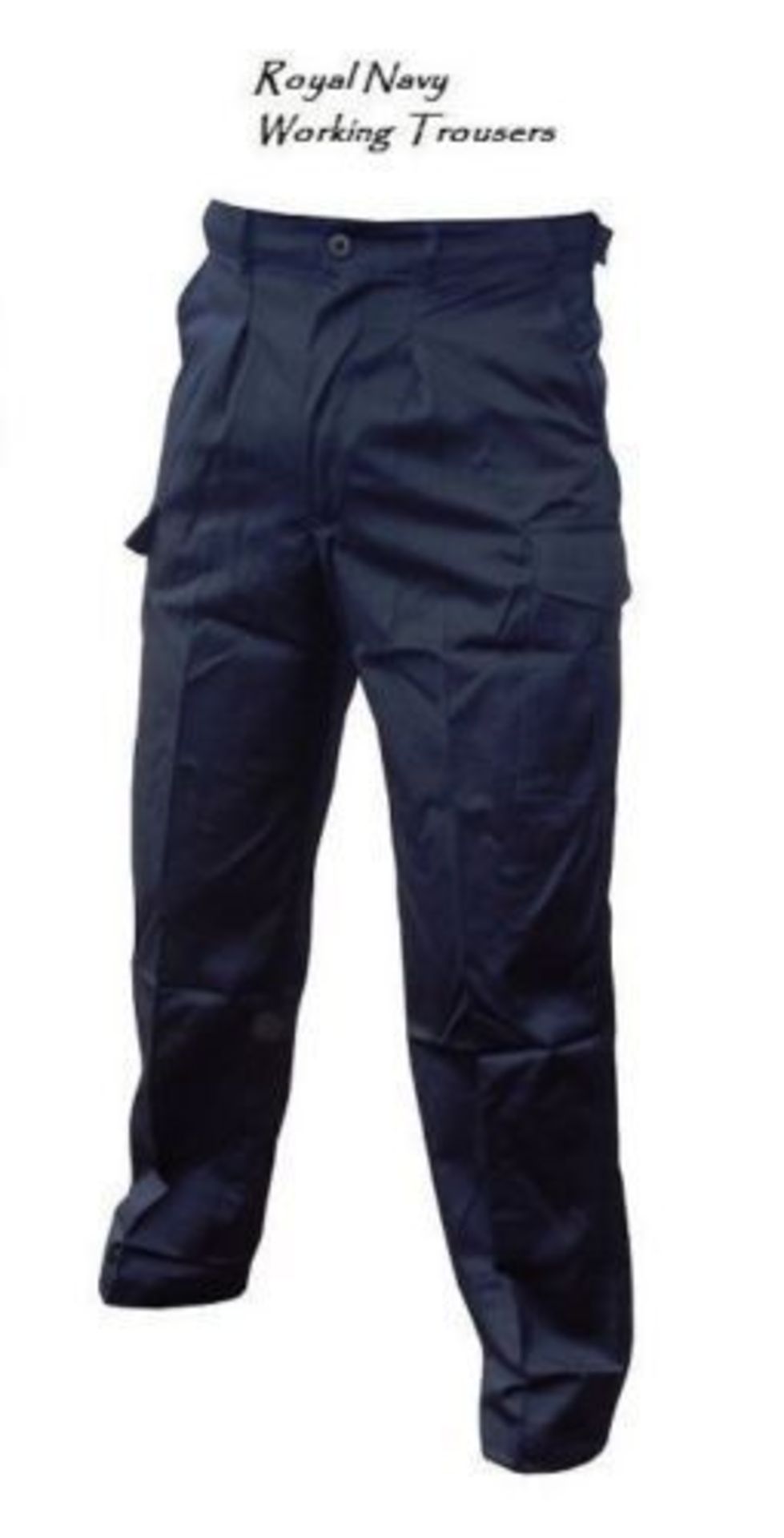 PACK OF 10 - ROYAL NAVY WORKING TROUSERS - USED - MIX OF SIZES