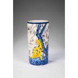 Zylindervase mit japonisierendem Dekor Emile Gallé, Fayencerie de Nancy, um 1884 - 1889 Fayence,