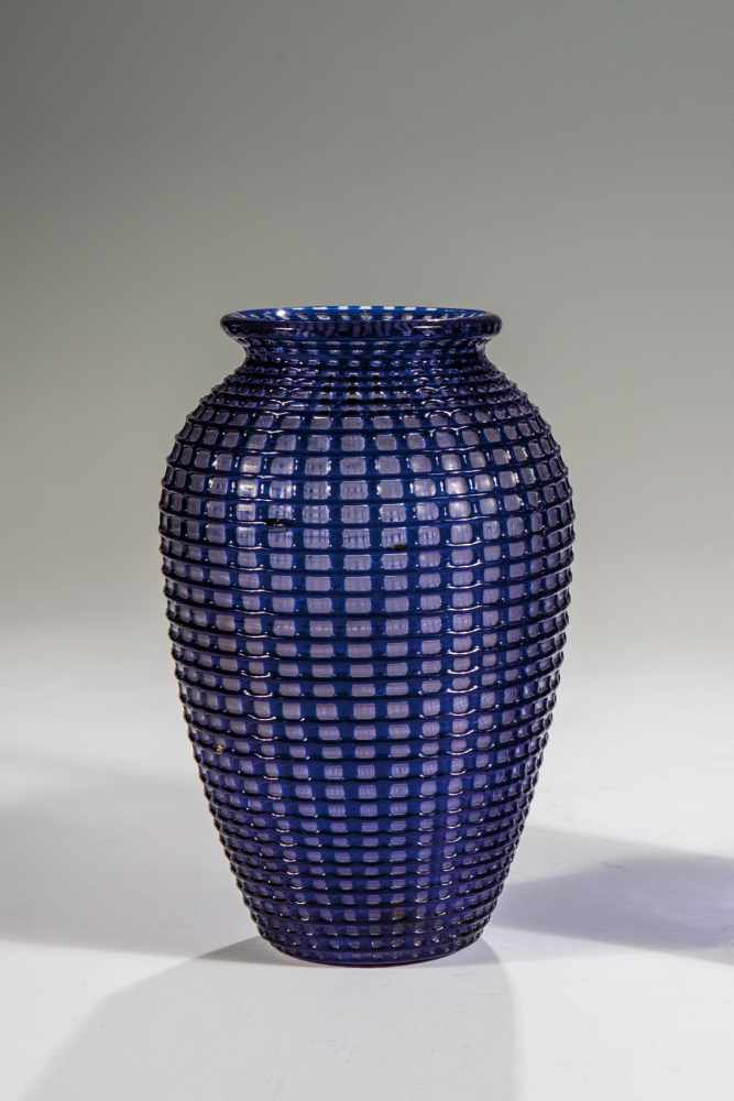 Vase "blau Ausführung 143" Eduard Prochaska (Entwurf, zugeschr.), Loetz Wwe., Klostermühle, 1911