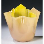 Taschentuchvase "Fazzoletto" Fulvio Bianconi (Entwurf), Venini, Murano, um 1950 Farbloses Glas,