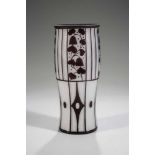 Seltene und bedeutende große Vase "Brillantopal mit schwarz" Josef Hoffmann (Form- und