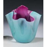 Taschentuchvase "Fazzoletto" Fulvio Bianconi (Entwurf), Venini, Murano, um 1950 Farbloses Glas,