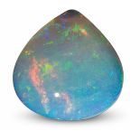 Opal-CabochonUngefasster Opal-Cabochon, Herkunftsland Äthiopien. Lebhaftes Farbspiel in blau-grün