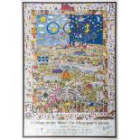 James Rizzi1950 New York - 2011 New York Plakat "Centennial Olympic Games" 1996. Vielfarbiger