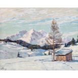 Robert Franz Curry1872 Boston/USA - 1955 Riederau/Deutschland Winterliche Alpenlandschaft. Öl auf