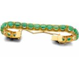 SmaragdarmbandKlassisch-elegantes Armband mit 20 rechteckigen, scharnierten Armbandgliedern, besetzt