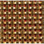 Silviu Oravitzan1941 Cifclova Montana Korbrelief. Holz in Rot und Gold gefaßt. Rückseitig