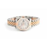 Rolex Datejust BicolorEdelstahl-750/-Rosegold-Gehäuse, Automatik-Chronometer, Datum, Zifferblatt: