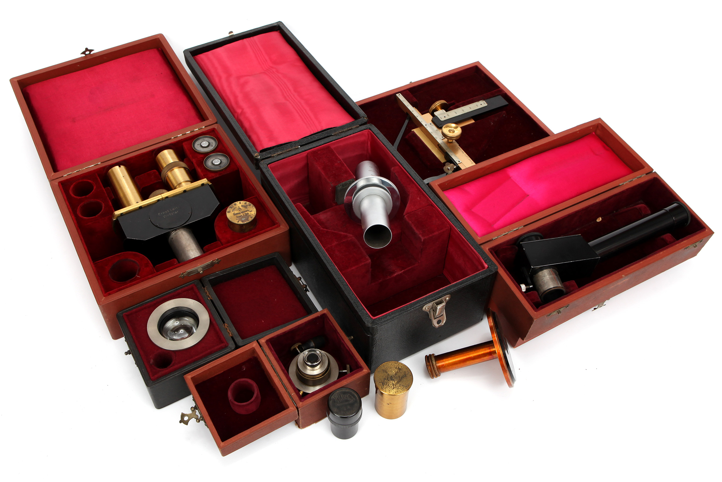 A Collection of Microscope Acessories,