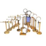 A Collection of Thireteen Small Microscope Bullseye Condensers,