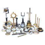 A Large Collection of Microscope Bullseye Condensor Parts,
