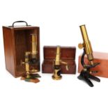 A Collection of Three Microscopes,