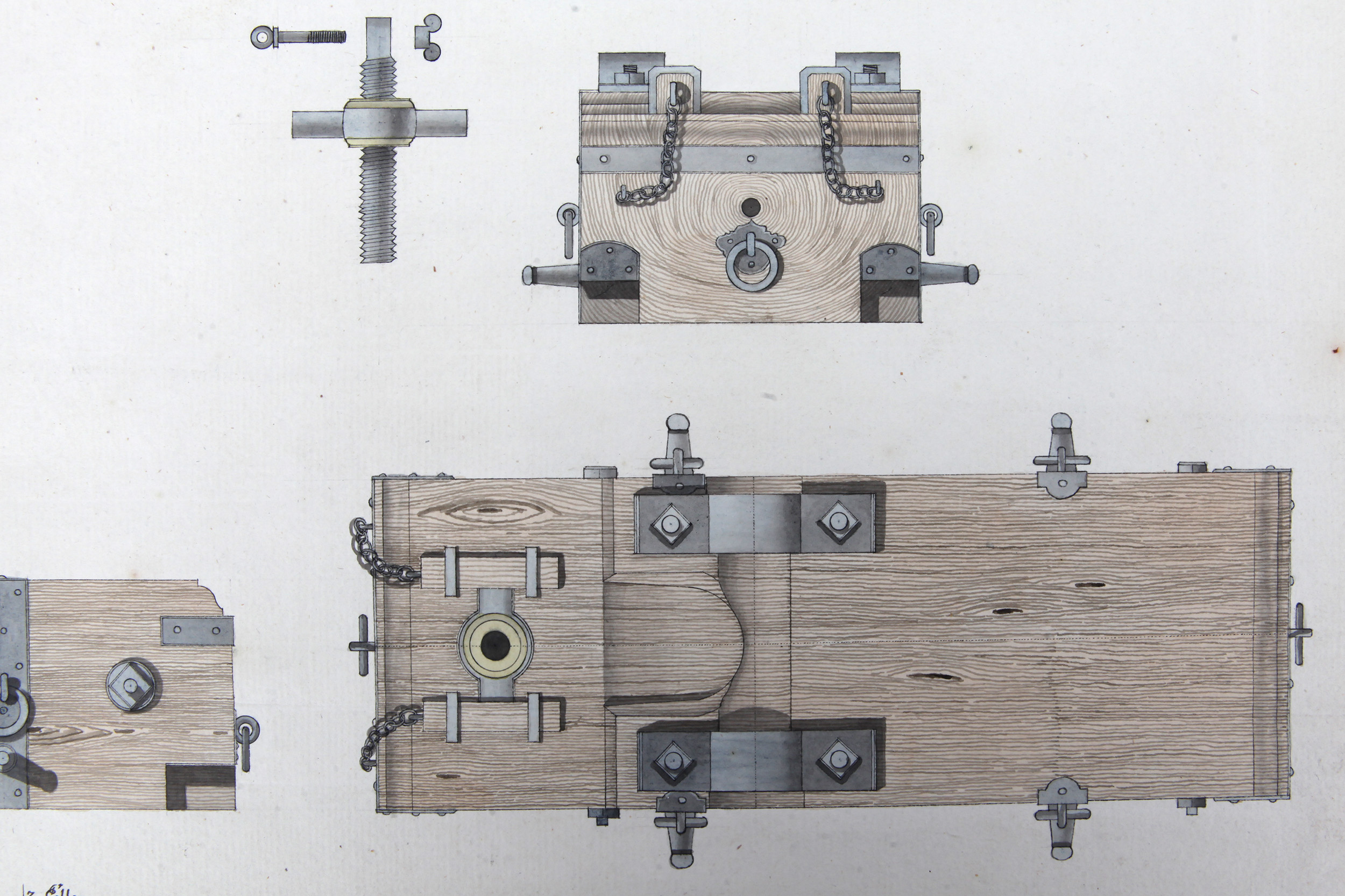 Hand Drawn Technical Study of Mortar, - Image 3 of 3