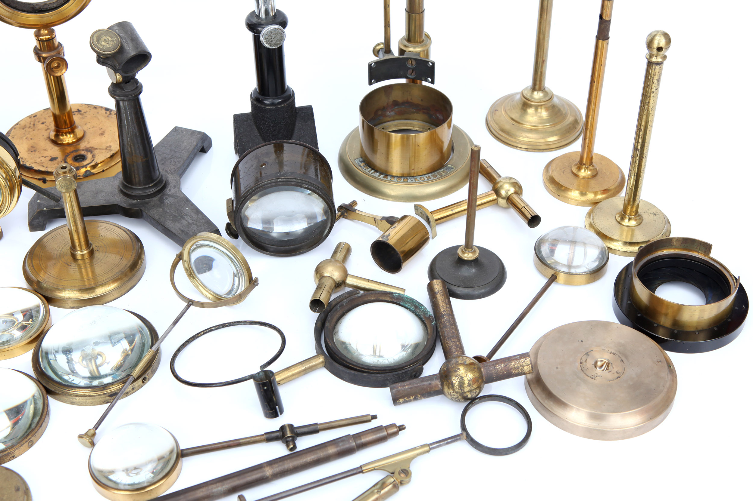 A Large Collection of Microscope Bullseye Condensor Parts, - Image 3 of 4