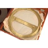 A Large Brass Circular Protractor,