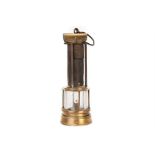 A Early Brass Miners Safety Lamp,