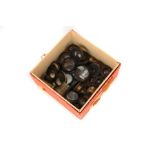 A Box of Brass Mounted Lenses,