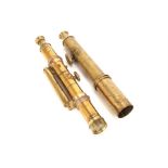 Two Brass Surveying Instrument Telescopes,