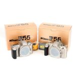 Two Nikon F55 SLR Bodies,