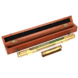 A Brass Spirit Level in Wooden Case & Other,