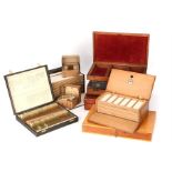 A Large Collection of Microscope Slides & Empty Cases,