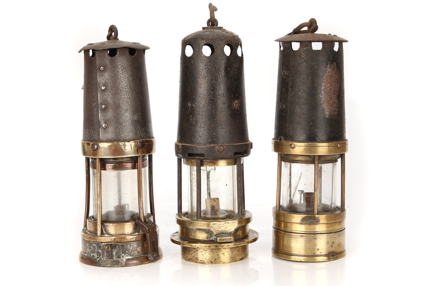 Collection of Three Miners Safety Lamps,