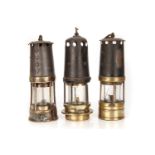 Collection of Three Miners Safety Lamps,