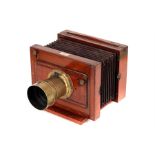 A W. Morley Wet Plate Mahogany Camera,