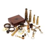 A Collection of Early Microscope Parts,