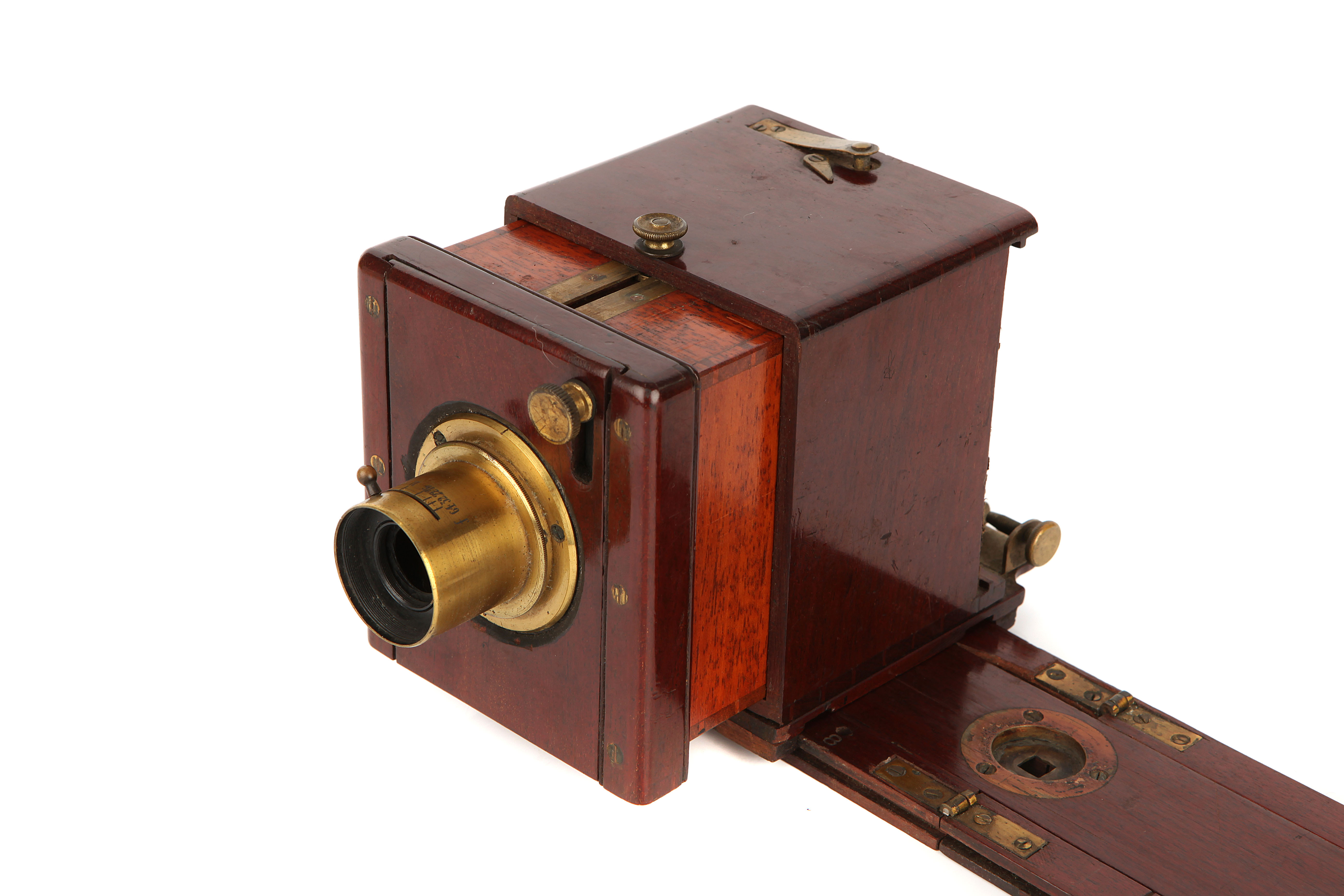 A C. T. Crouchton 2¾x3¼" Stereo Sliding Wet Plate Mahogany Camera, - Image 8 of 9