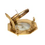 A Large Brass Equinoctial Sundial,