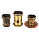 Collction of 3 Rapid Rectalinear Brass Bound Lenses