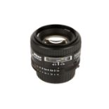 A Nikon AF Nikkor D f/1.4 50mm Lens,