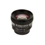A Nikon AF Nikkor D f/2.8 20mm Lens,