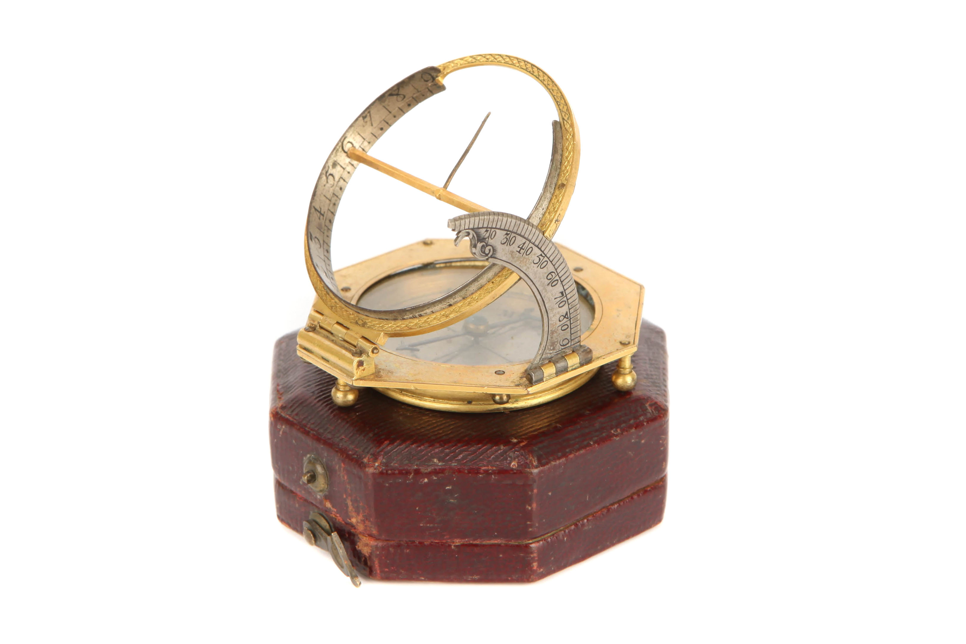 A Gilt Brass & Silver Equinoctial Dial by Johann Willebrand,