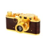 A Leica IIf Gold Rangefinder Camera,