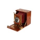 A J. Lizars 'Challenge' Half Plate Tropical Hand & Stand Camera,