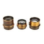 A Collection of Three Ross Brass Bound Lenses,