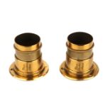 A Stereo Set of Ross Brass Lenses,