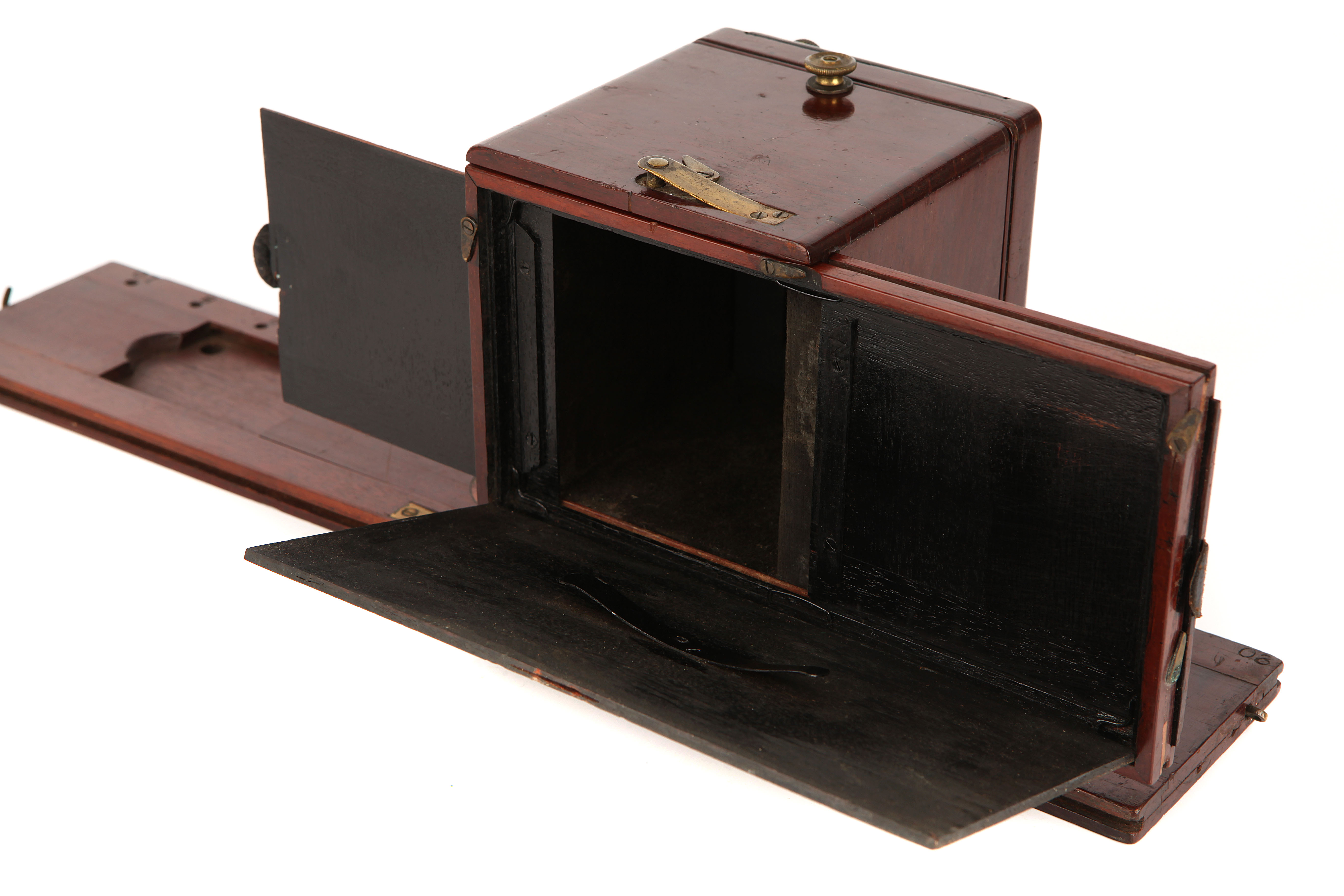 A C. T. Crouchton 2¾x3¼" Stereo Sliding Wet Plate Mahogany Camera, - Image 6 of 9