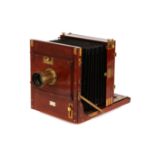 A W. Watson & Sons Whole Plate Mahogany Field Camera,