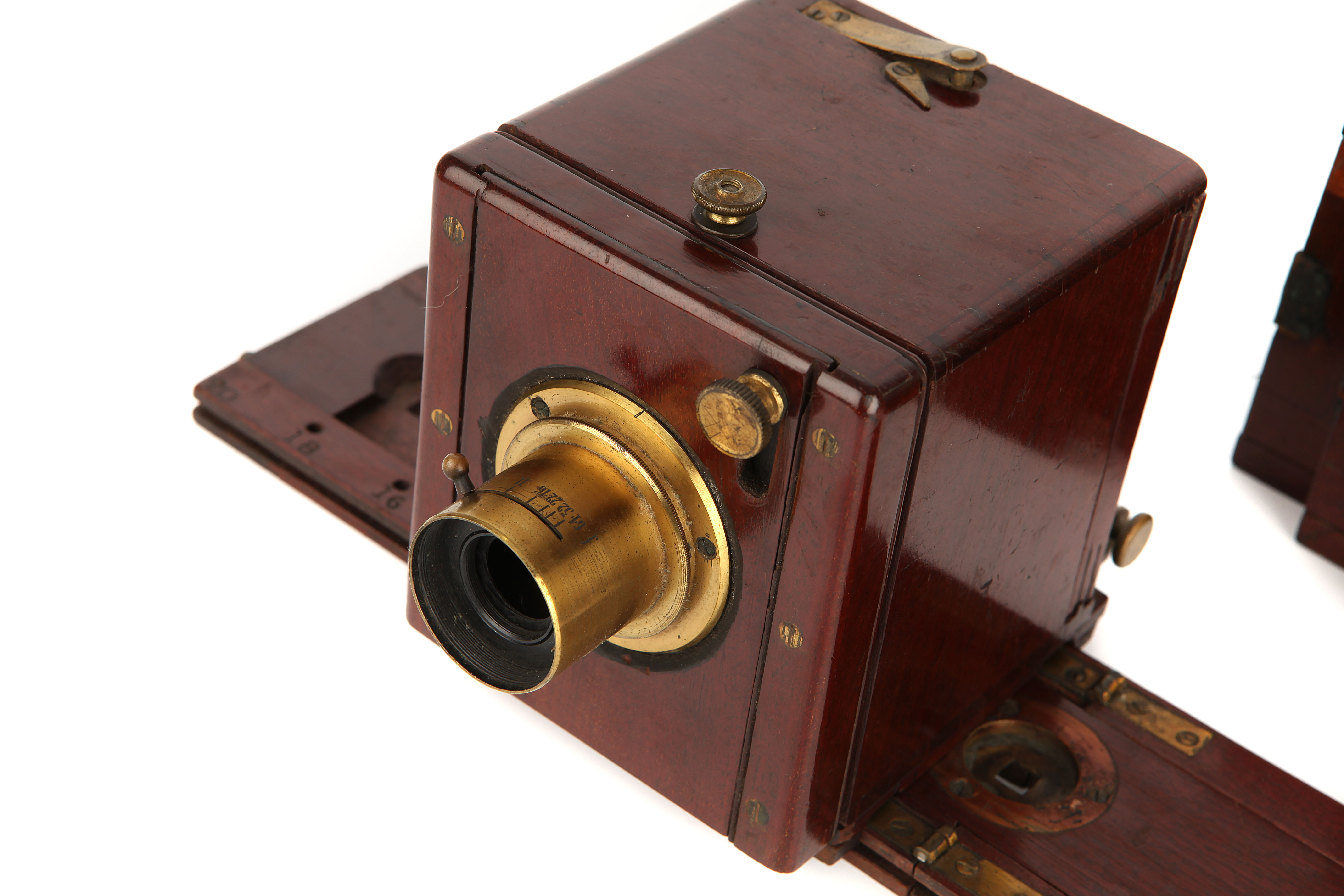 A C. T. Crouchton 2¾x3¼" Stereo Sliding Wet Plate Mahogany Camera, - Image 2 of 9