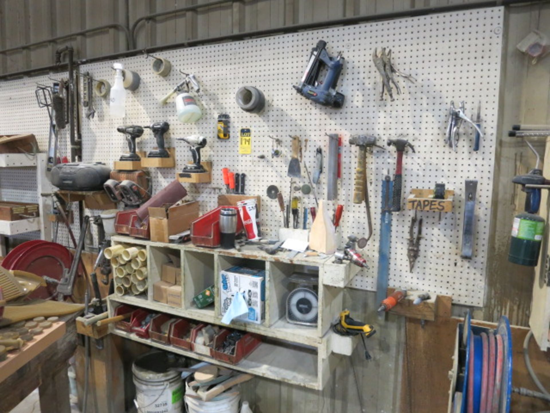 Assorted Hand Tools, Air Nailers and Cordless Drills, Chargers - removal available November 12,