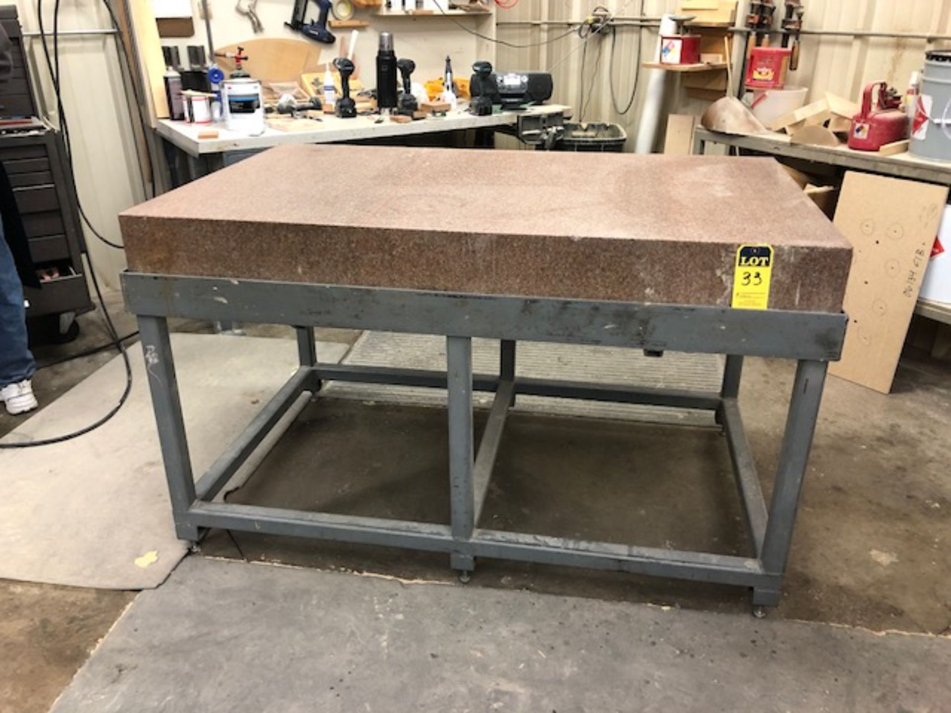 36" x 60" granite surface plate with stand - removal available October 26, 2018