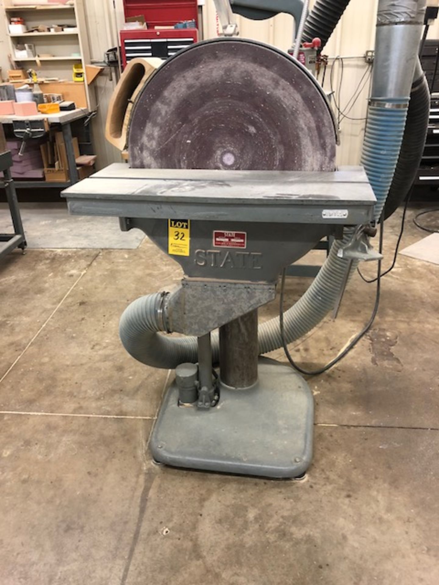 State d24 24" single end disc sander s/n 845, 3hp - removal available October 26, 2018